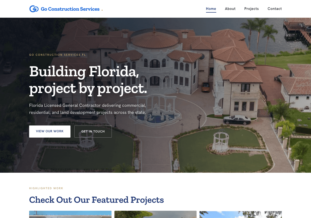Screenshot of Go Construction Services FL